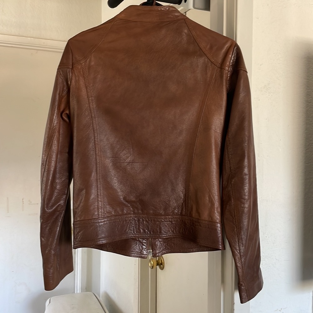 brown vera pelle italian leather jacket - Picture 2 of 3